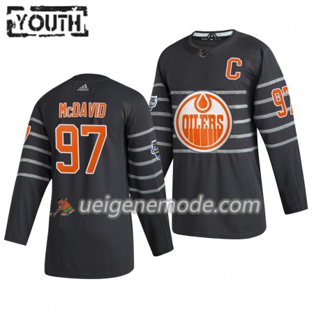 Kinder Edmonton Oilers Trikot Connor McDavid 97 Grau Adidas 2020 NHL All-Star Authentic